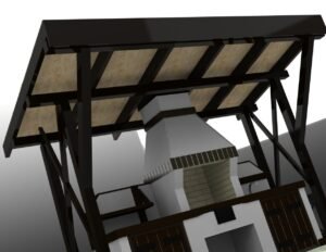 Murowany grill ogrodowy