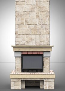 Projekt kominka z kamienia naturalnego
