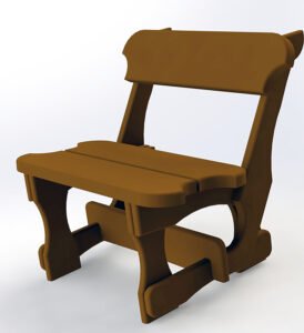 Projekt drewnianych mebli tarasowych