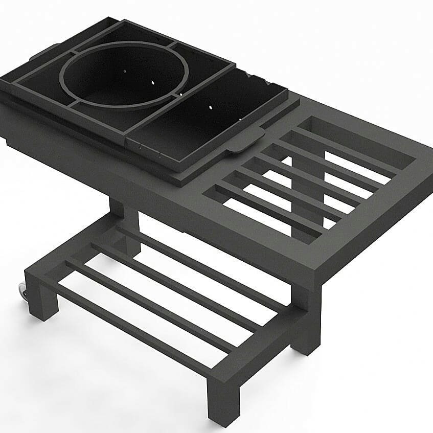 Grill z paleniskiem stal