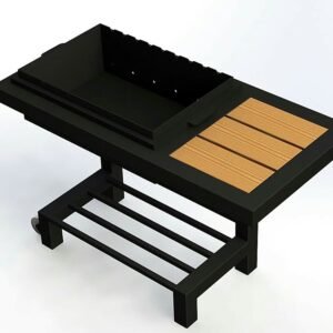 Grill z paleniskiem stal