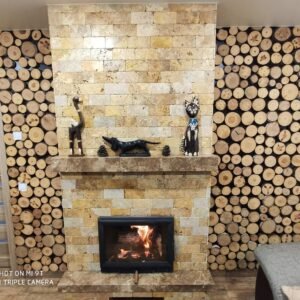 kominek z kamienia naturalnego