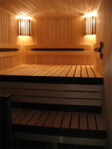 sauna z drewna
