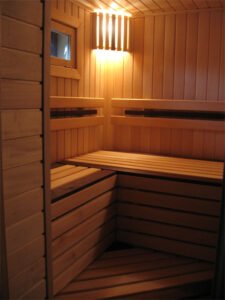 sauna z drewna