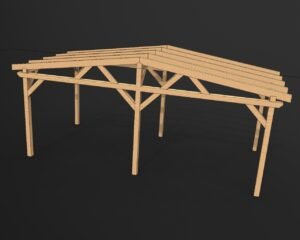 Konstrukcja drewnianego zadaszenia