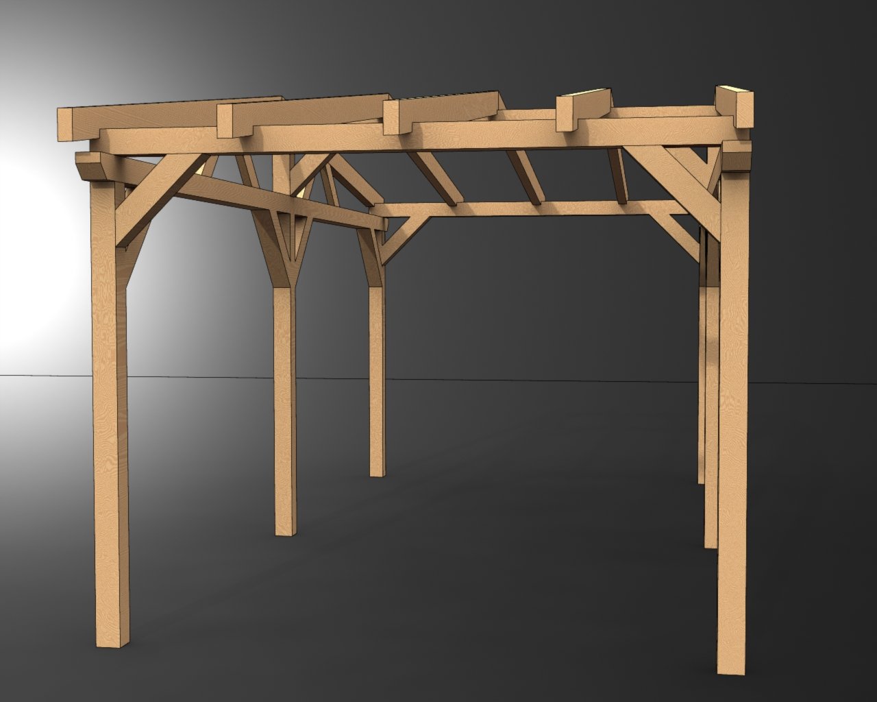 Konstrukcja drewnianego zadaszenia