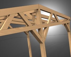 Konstrukcja drewnianego zadaszenia