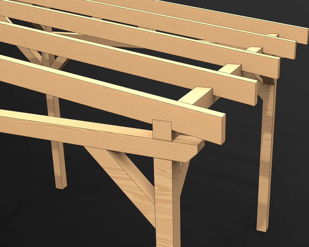 Konstrukcja drewnianego zadaszenia