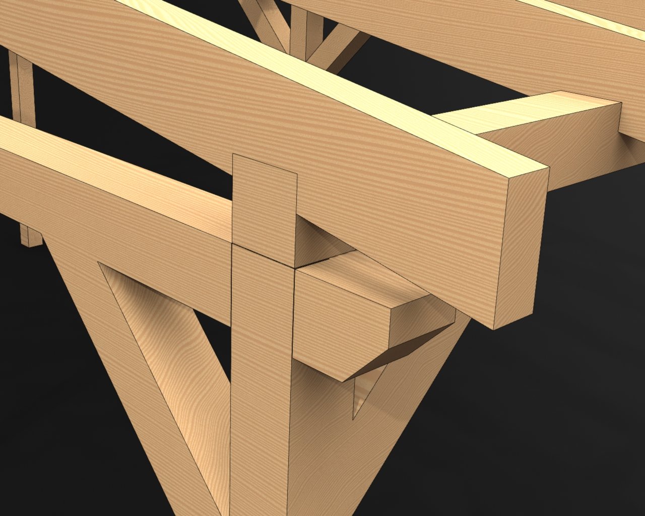 Konstrukcja drewnianego zadaszenia